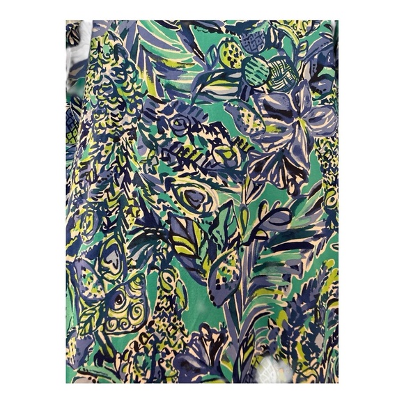 LILLY PULITZER shift dress, loose fit size small, half sleeves & double ruffle - Picture 7 of 7